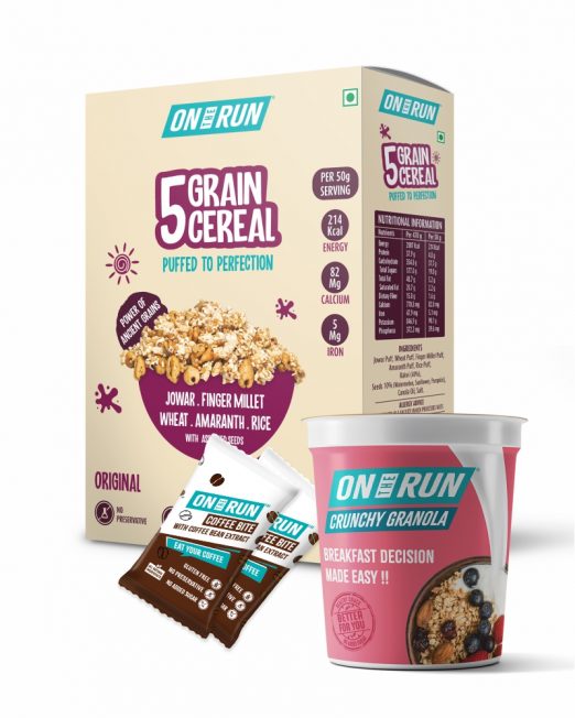 Crunchy Granola + 5 Grain Cereal + Coffee Bites